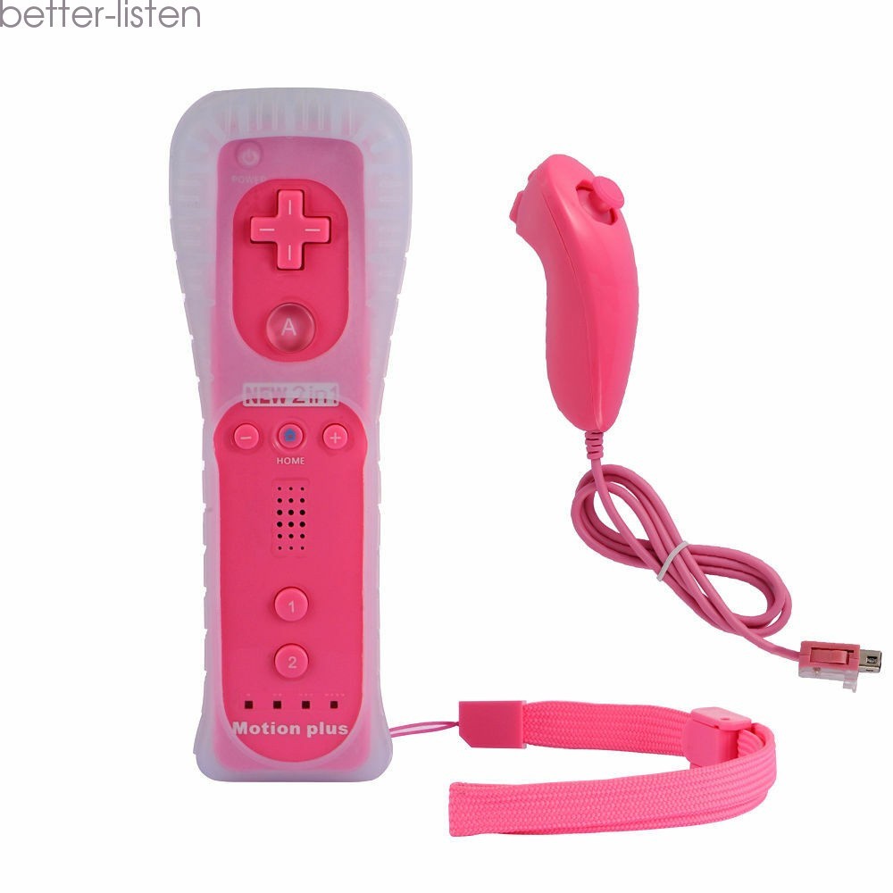 Brand New Built in Motion Plus Remote Controller And Nunchuck For Wii & Wii U