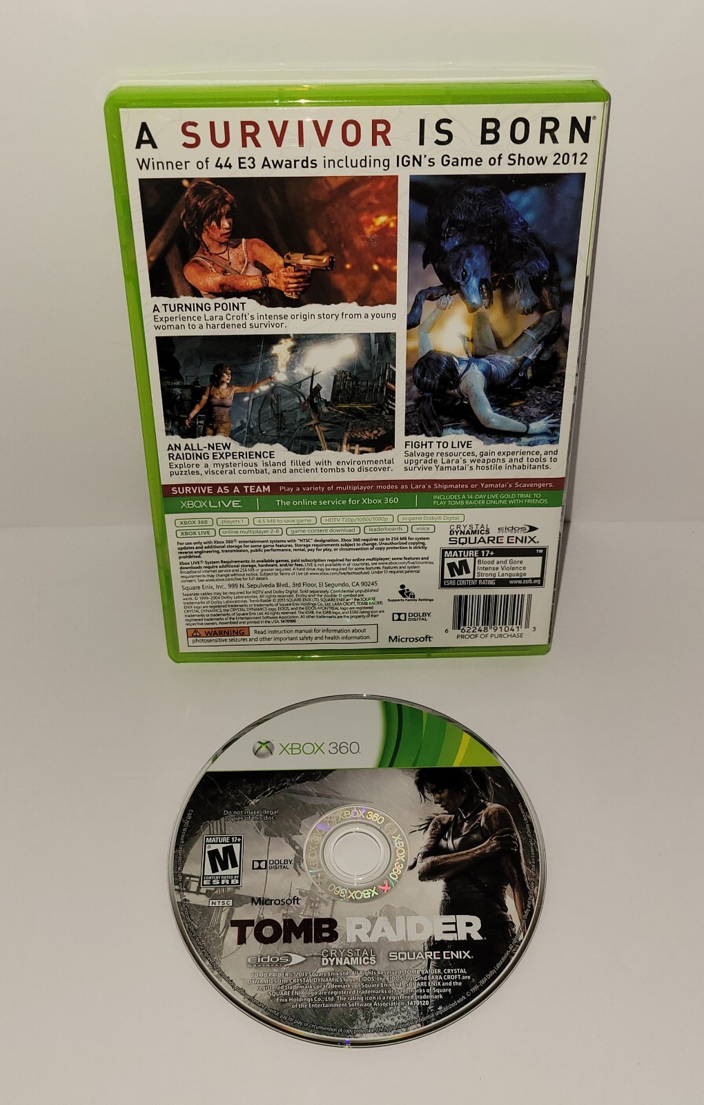 Tomb Raider (Xbox 360, 2013) Special Edition Complete w/ Slipcase & Artbook