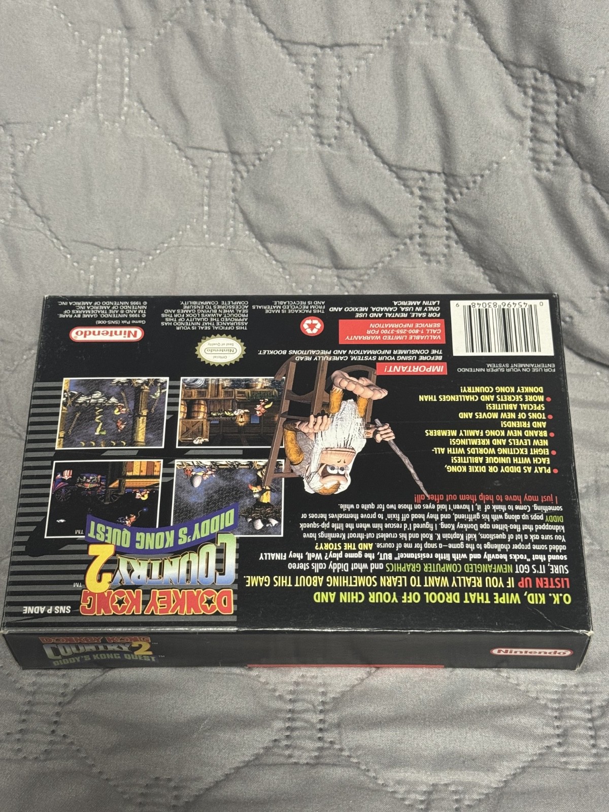 Donkey Kong Country 2 Diddy’s Quest Snes Box Only * Super Nintendo Original box