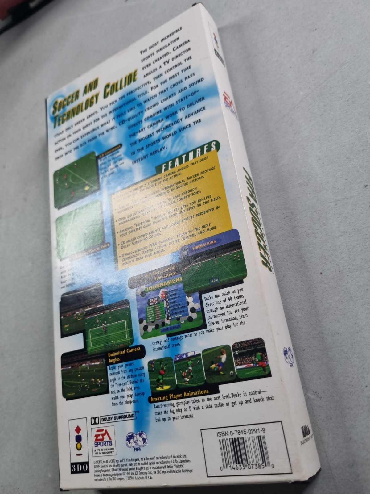 FIFA International Soccer (3DO, 1994) Complete | Tested | Authentic Reg Card