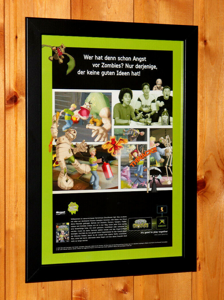 2003 Grabbed by the Ghoulies Small Poster / Old Ad Page Framed Xbox, Xbox 360