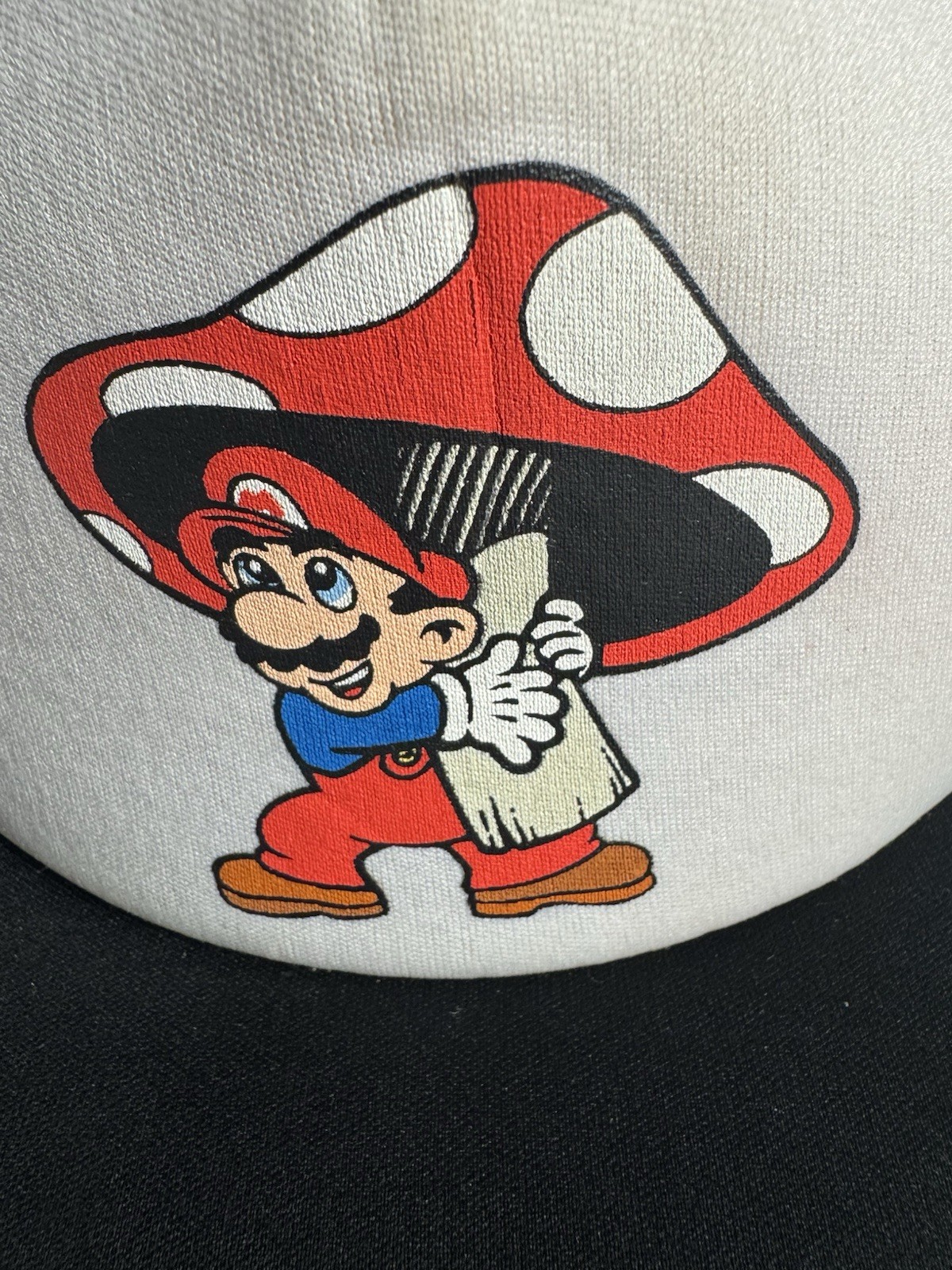 Super Mario Bros Vintage Hat Nintendo Licensed Mushroom Trucker Nostalgia 2003