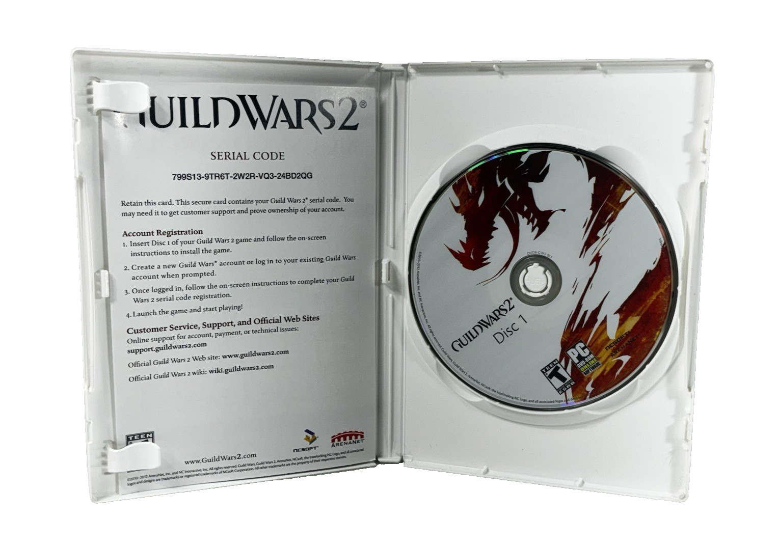 Guild Wars 2 ArenaNet NCSoft 2-Disc Set PC Game DVD-ROM Tested