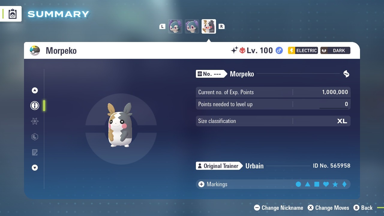 Morpeko Alpha Shiny 6IVs Battle Ready – Legends ZA