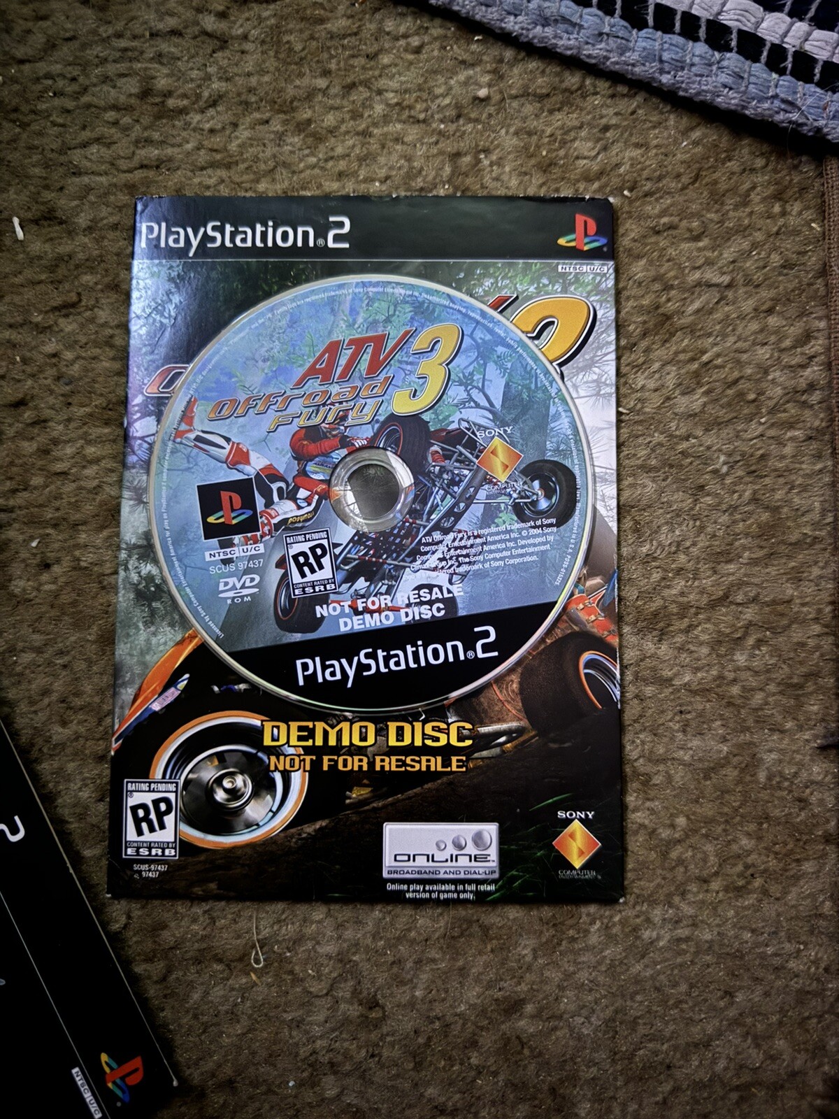 Playstation 2 ATV 3: Off Road Fury Demo Disc Rating Pending Sony Computer