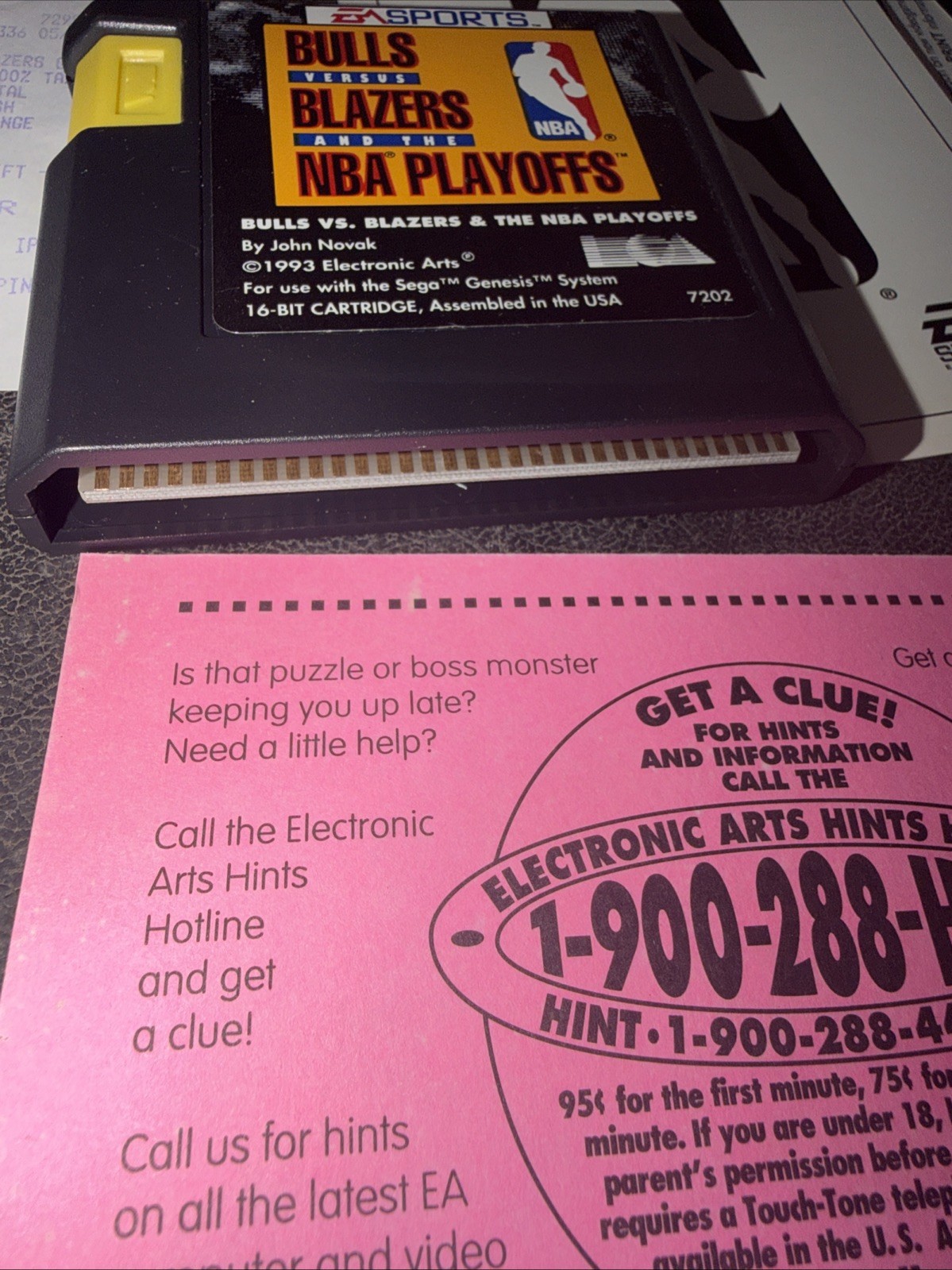 Bulls vs. Blazers and the NBA Playoffs (Sega Genesis, 1993) Includes 1 In 50,000