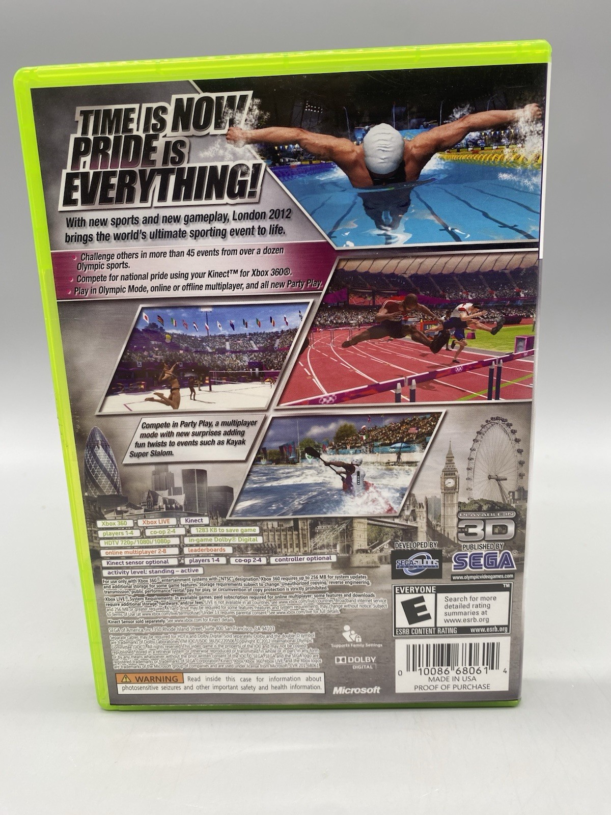 London 2012 Olympics (Microsoft Xbox 360) Case & Manual CIB Complete