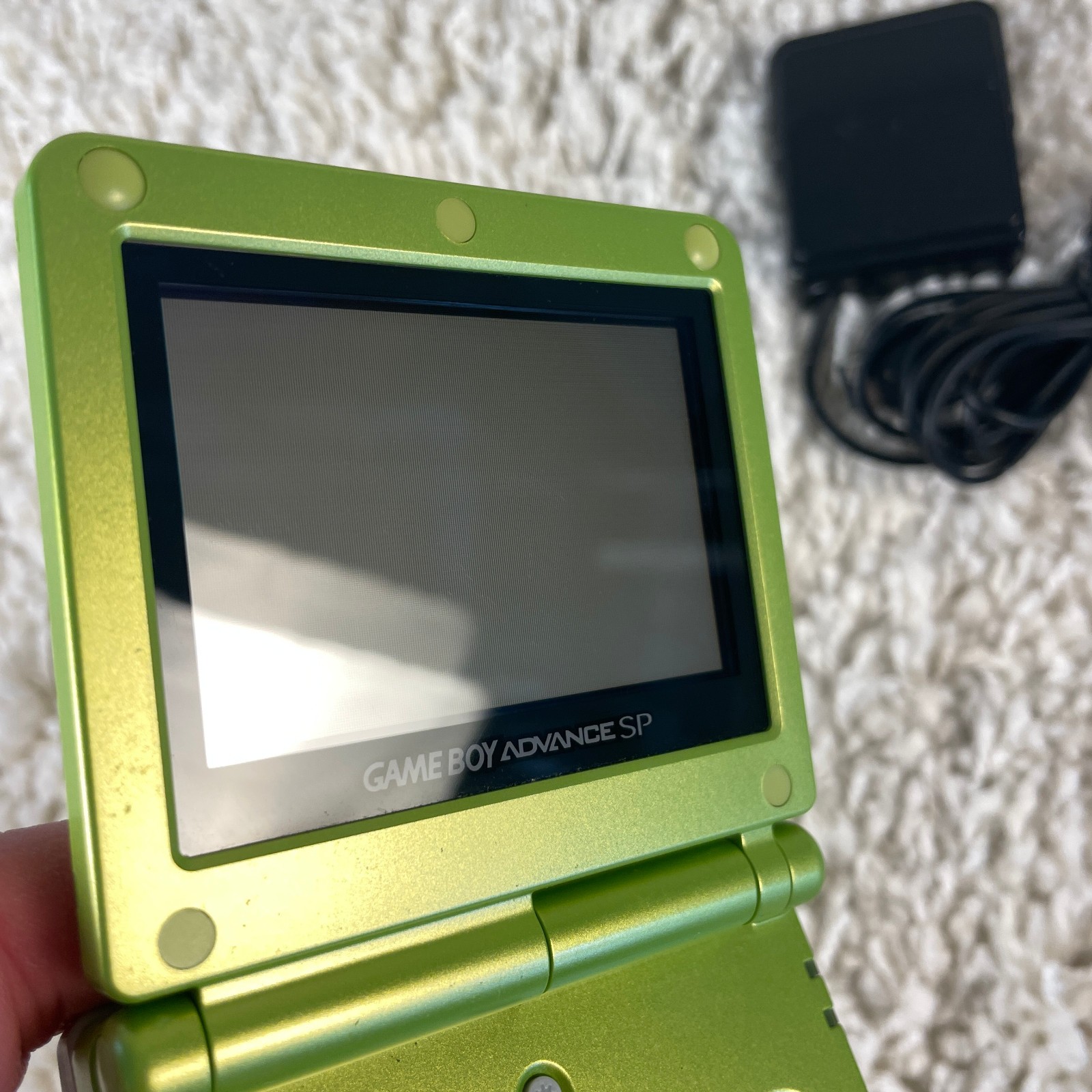 Nintendo Game Boy Advance SP GBA SP Lime Green Handheld System AGS-001 Tested