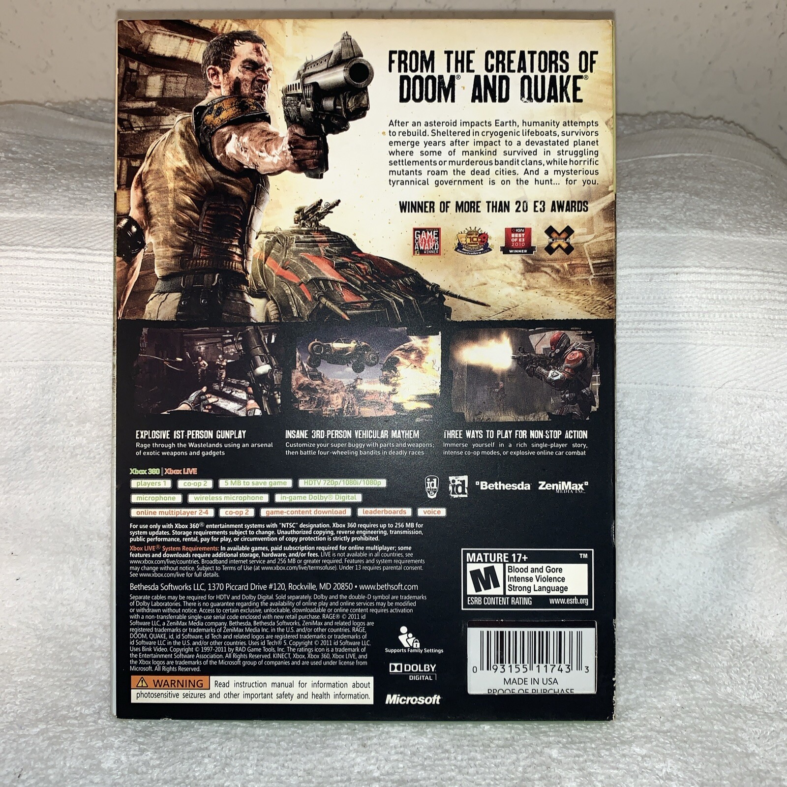 Rage – Anarchy Edition Microsoft Xbox 360 Rare Factory Sealed With Slipcover