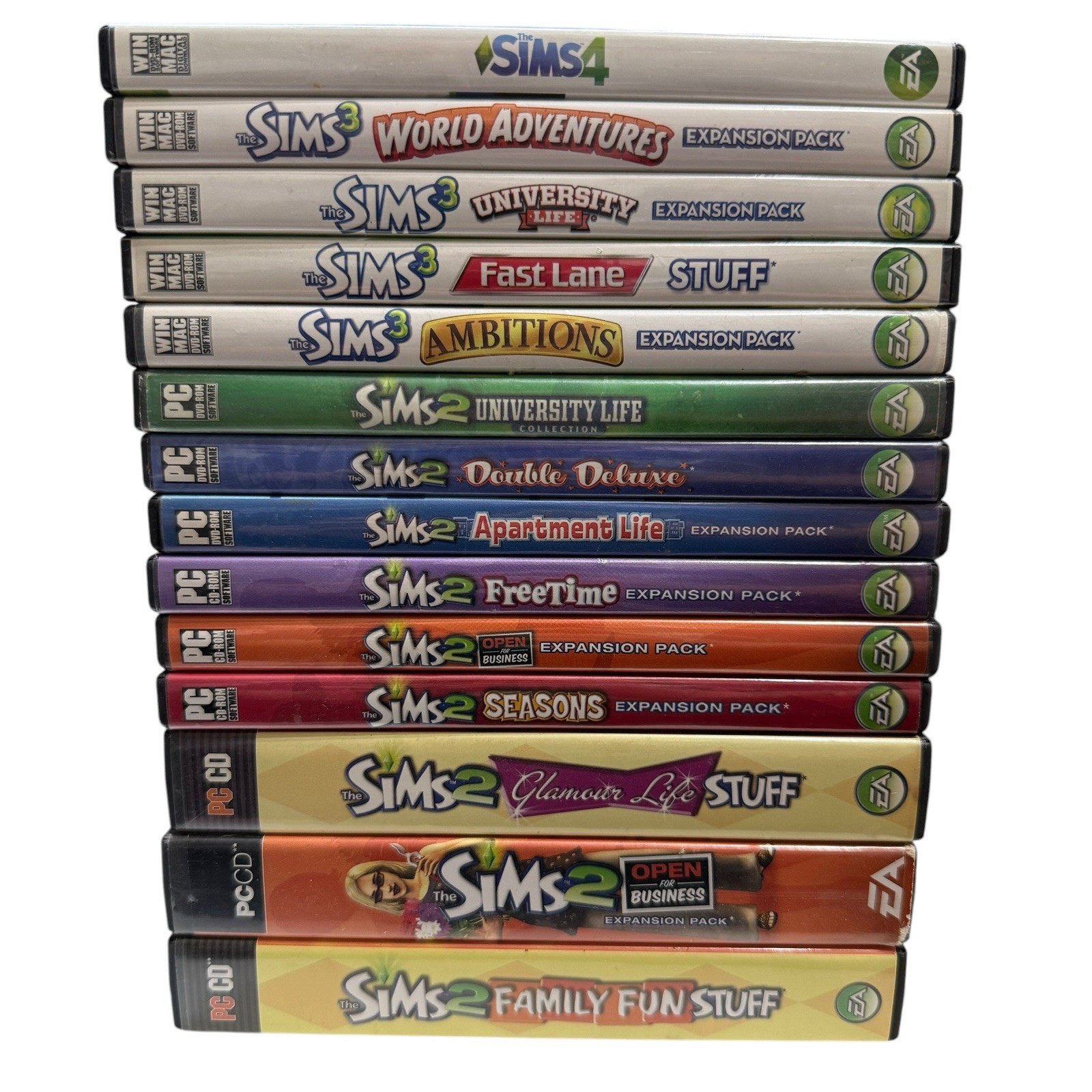 The Sims 2 3 4 PC CD DVD Game Collection & Multiple Expansion Packs Lot Of 16