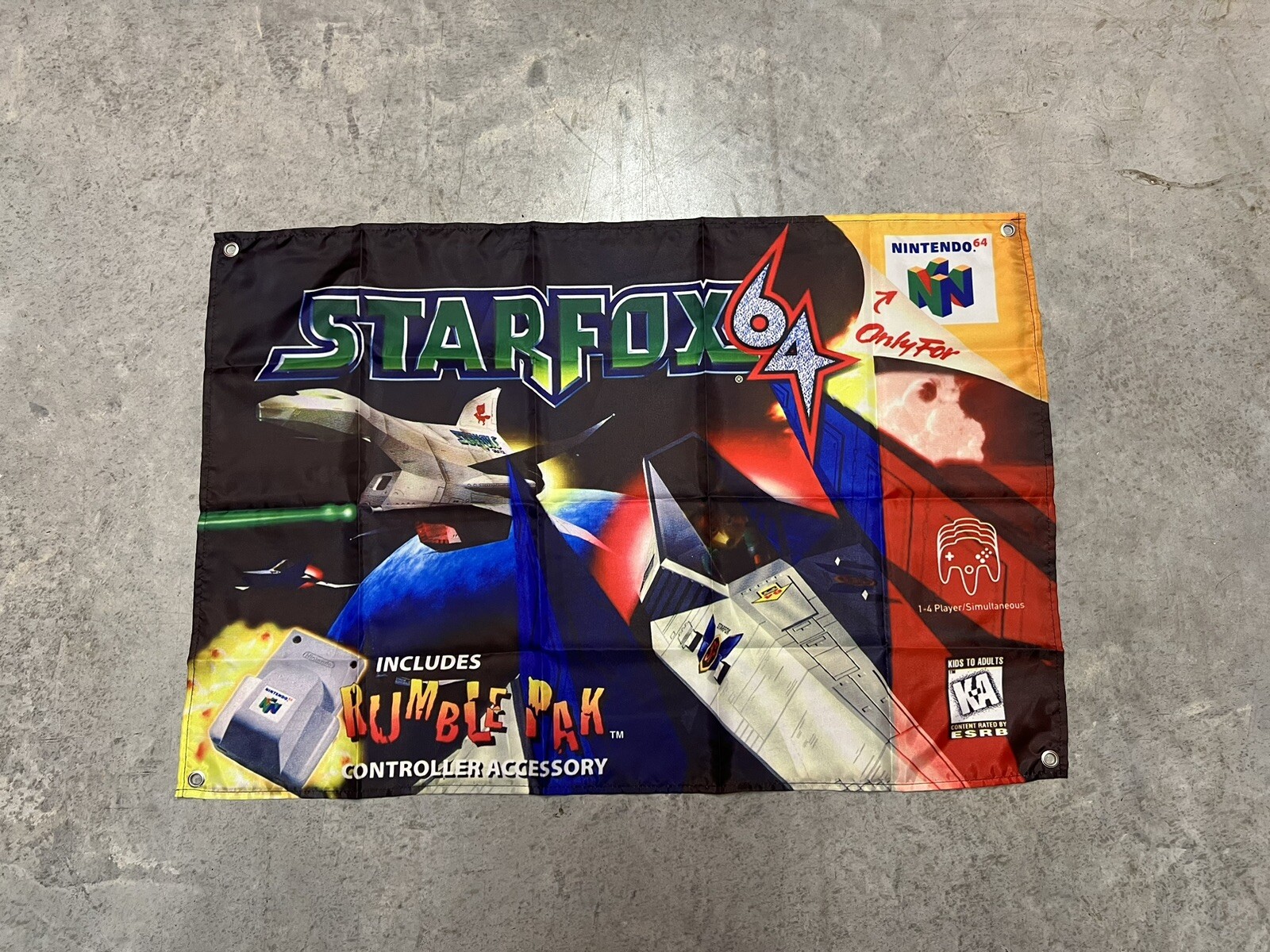 Star Fox 64 Wall Flag Banner Tapestry 2 x 3 Ft, N64