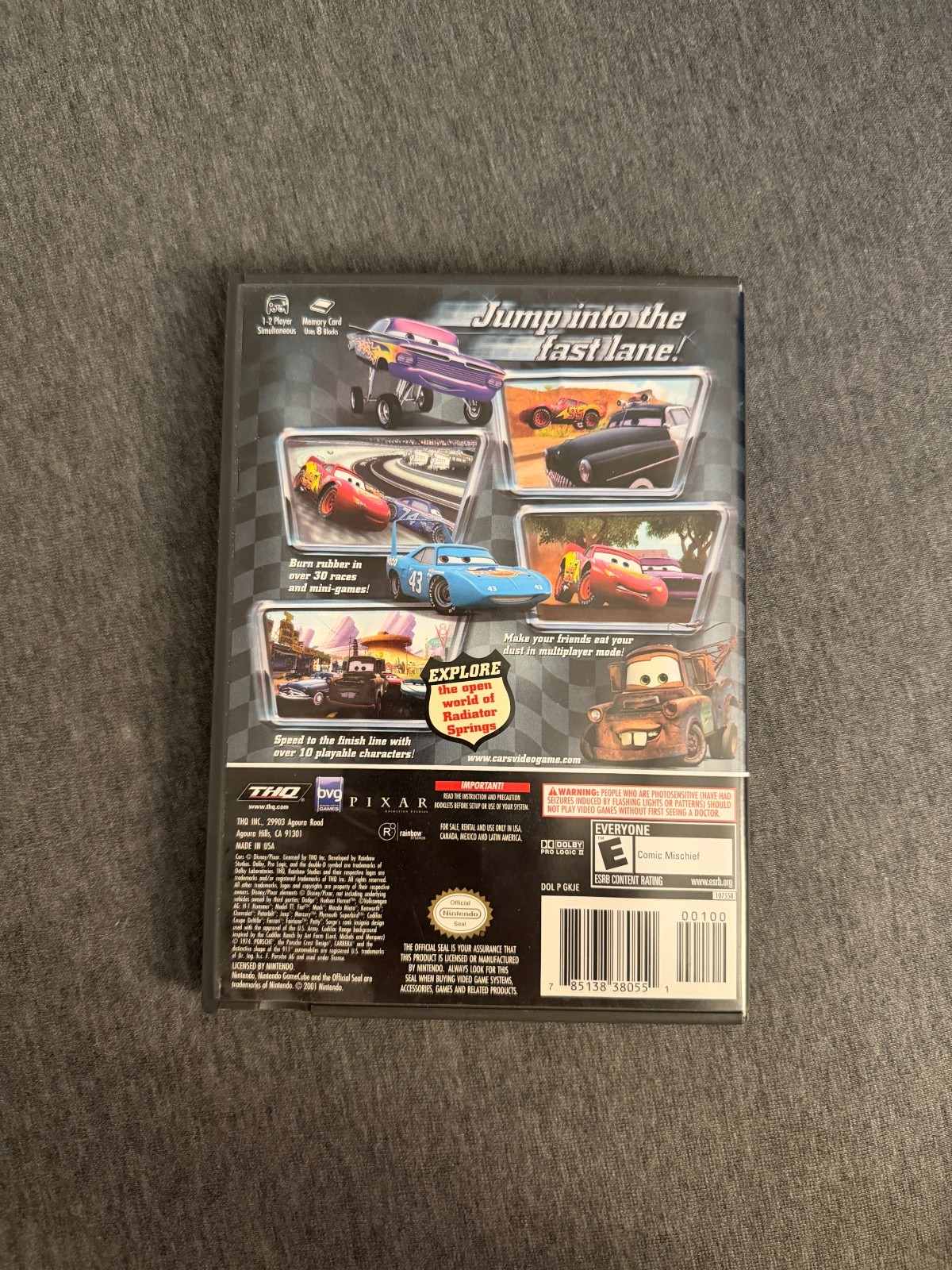 Cars (Nintendo GameCube, 2006) Used CIB