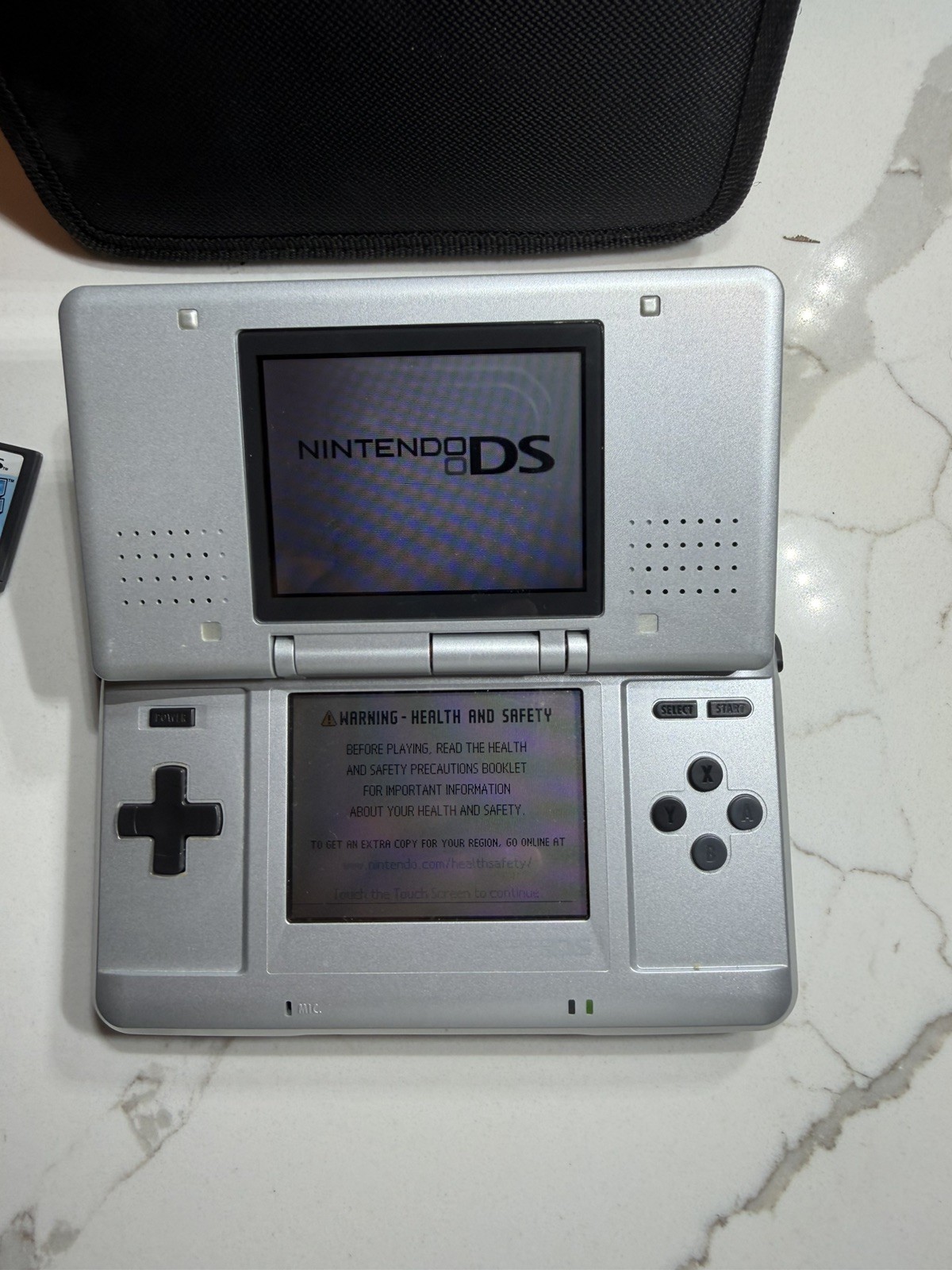 Nintendo DS Original Platinum Silver + DS Lite Black + Mario Games + Charger Lot