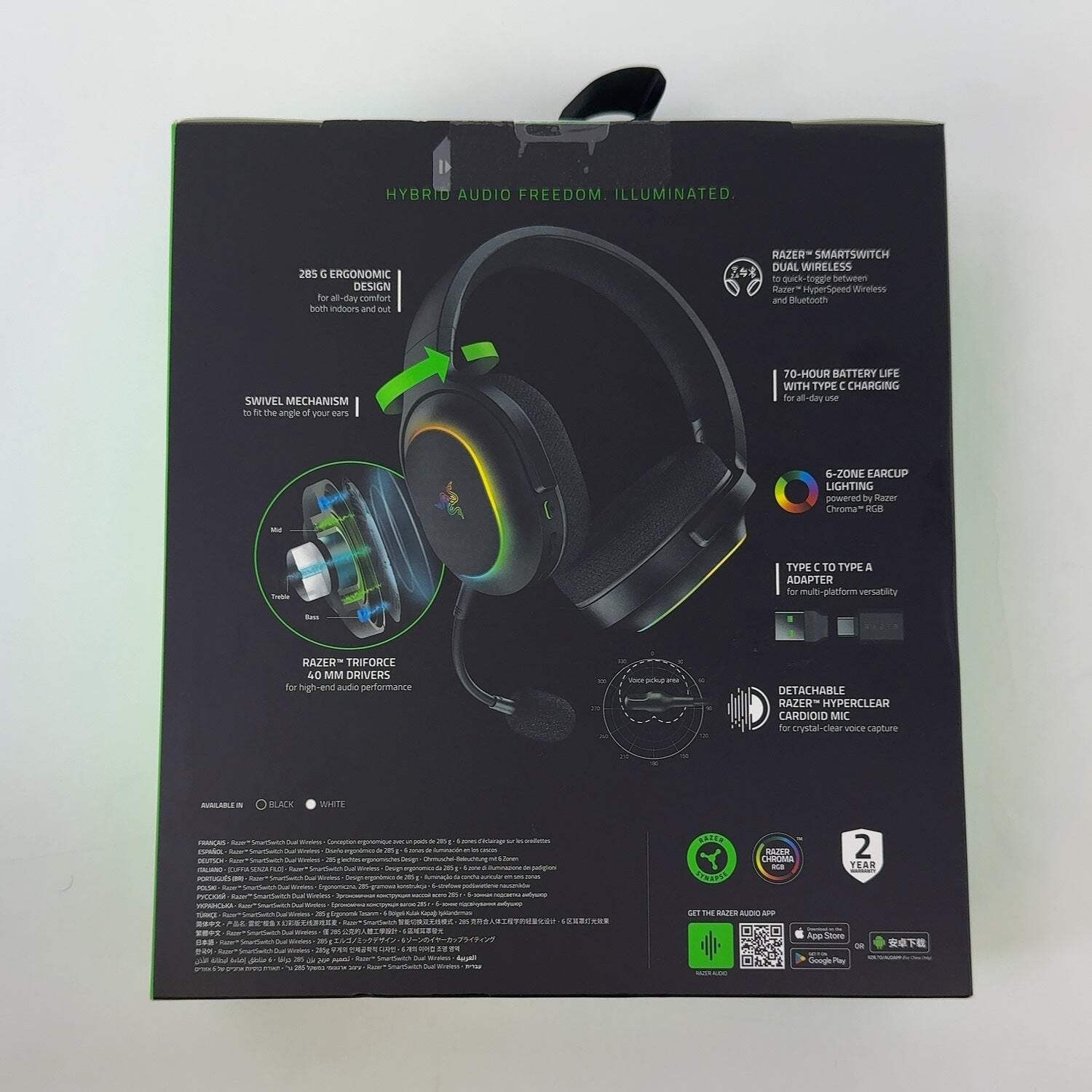 New Razer Barracuda X Chroma Wireless Multi-Platform Gaming Headset RZ04-0522