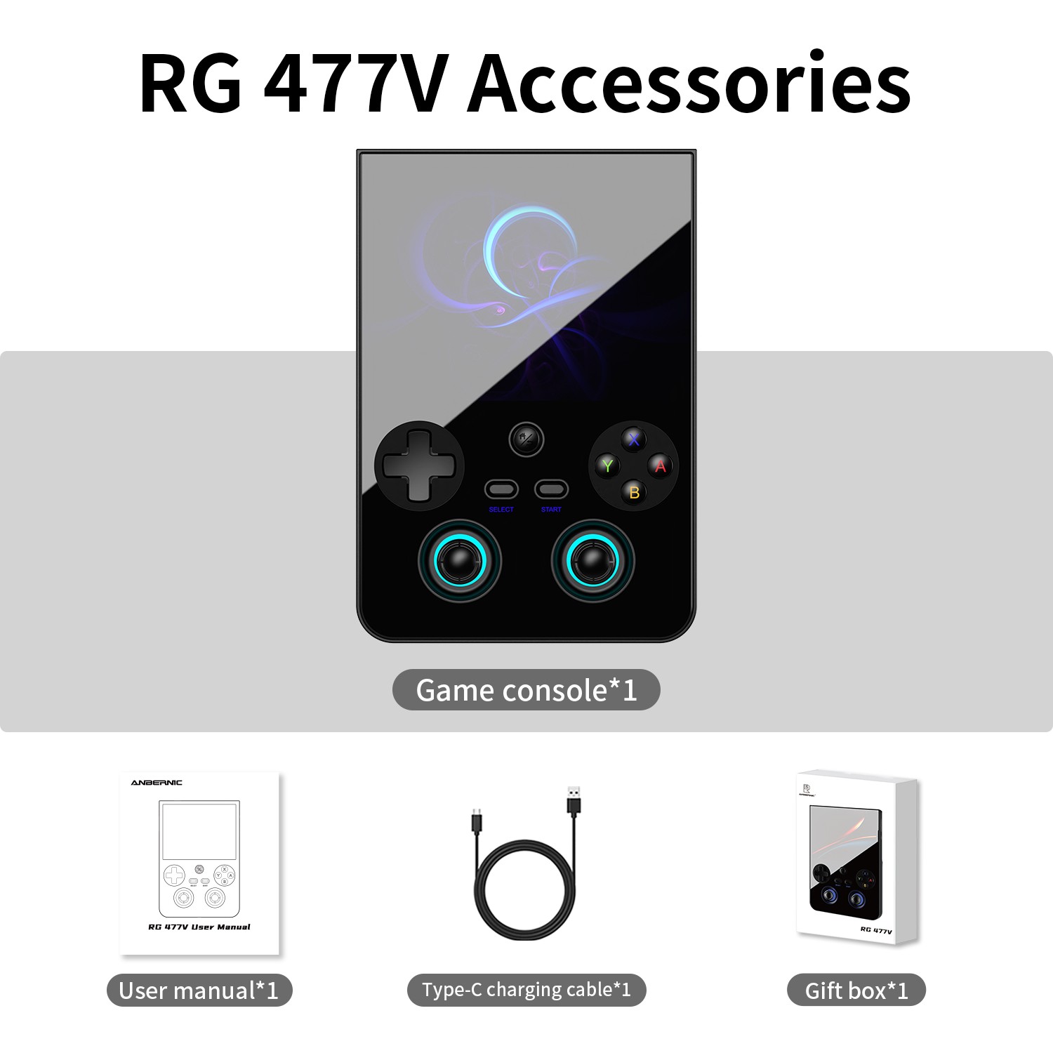 ANBERNIC RG477V Handheld Game Console 4.7-inch D8300 RG 477V Android14 5500mAh