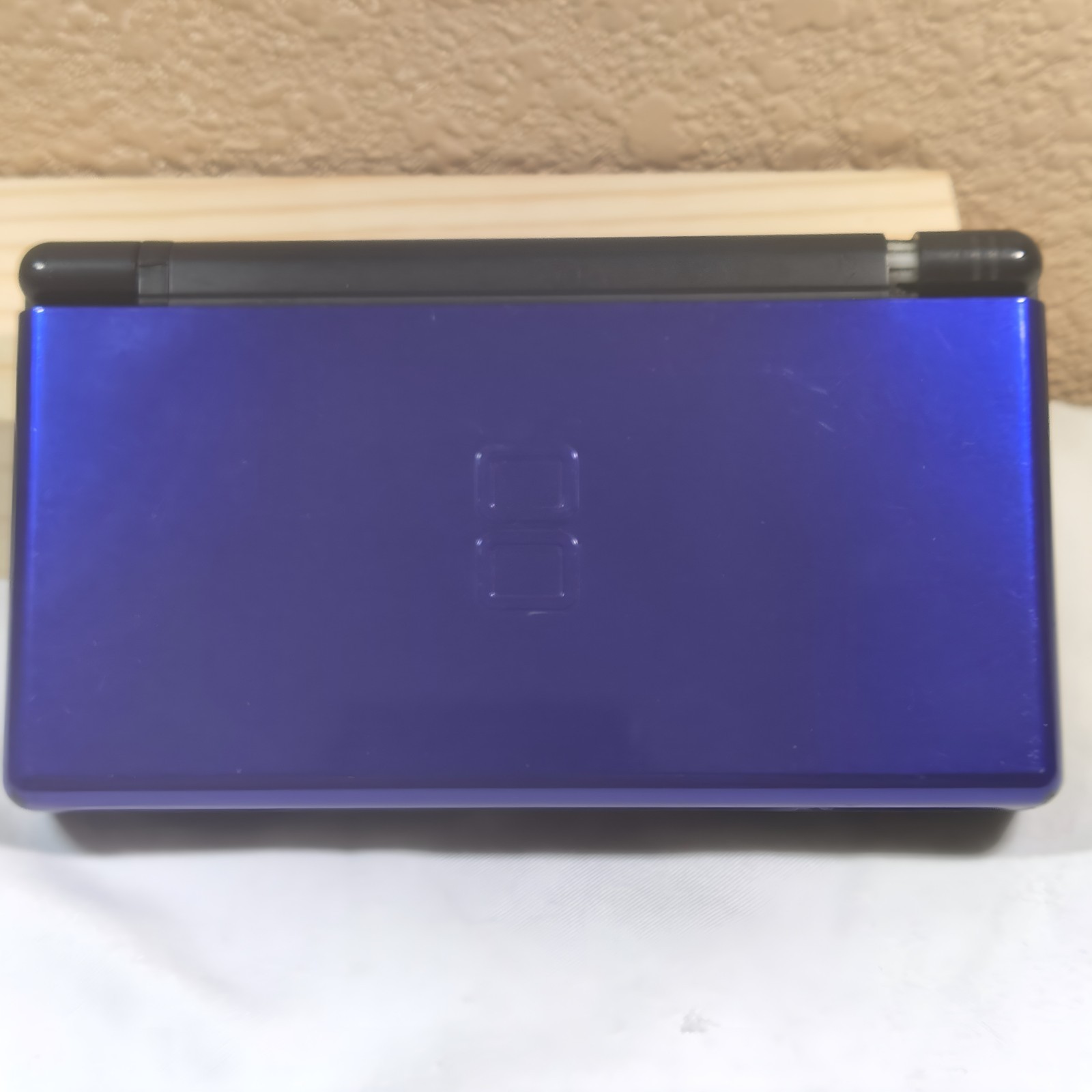 Nintendo DS Lite Cobalt Blue (DS/GBA) w/ Mario Carry Case & NEW/SEALED Game GOOD