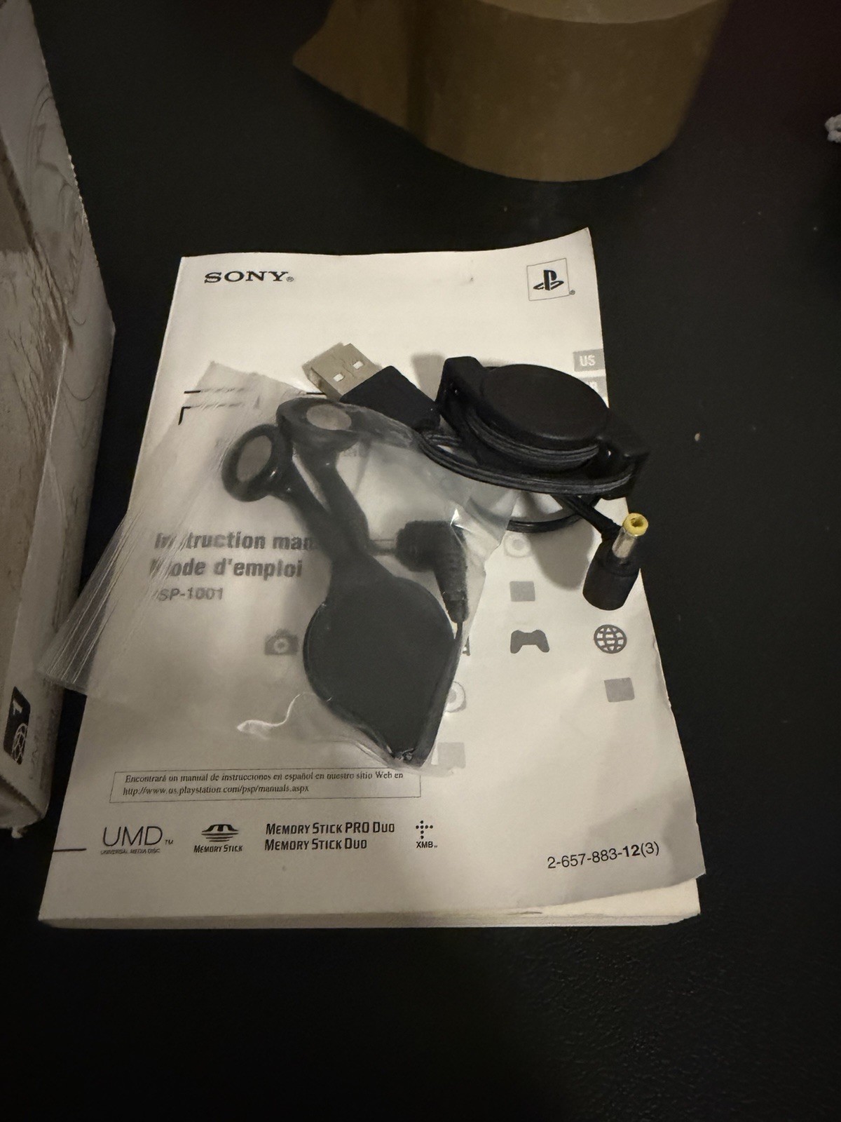 Sony PSP 1001 Box and Manuals Headphones & Portable Charger. All oEM!