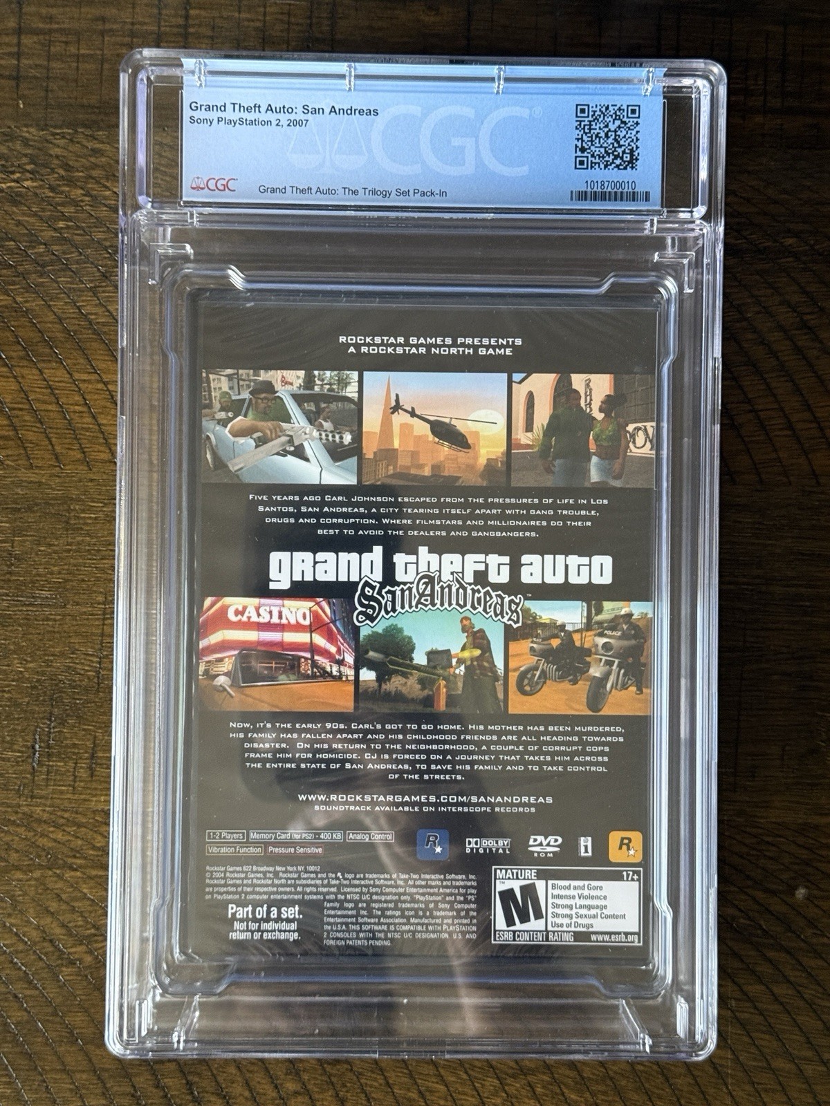 Grand Theft Auto: San Andreas (PlayStation 2, 2004) CGC Universal Grade 9.9