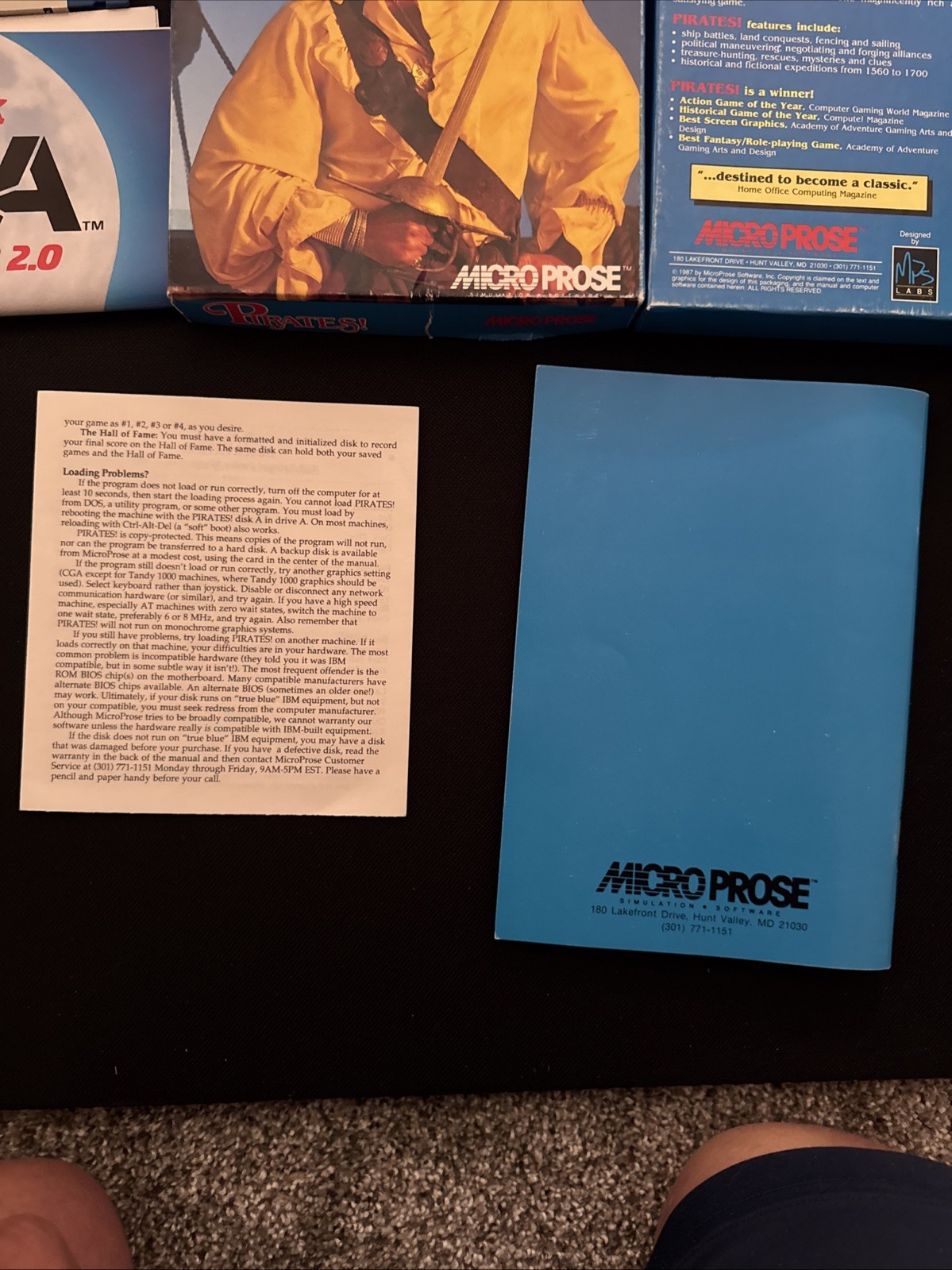 1987 Micro Prose Sid Meier’s Pirates! for PC IBM Tandy 5.25 Floppy COMPLETE