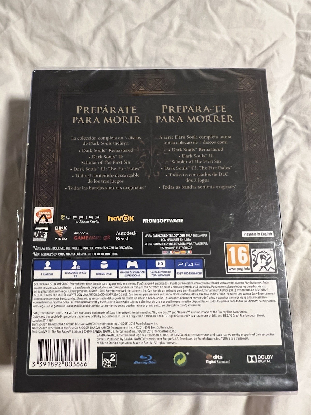 Dark Souls Trilogy BANDAI NAMCO PS4 Action Role Playing PAL PEGI 16