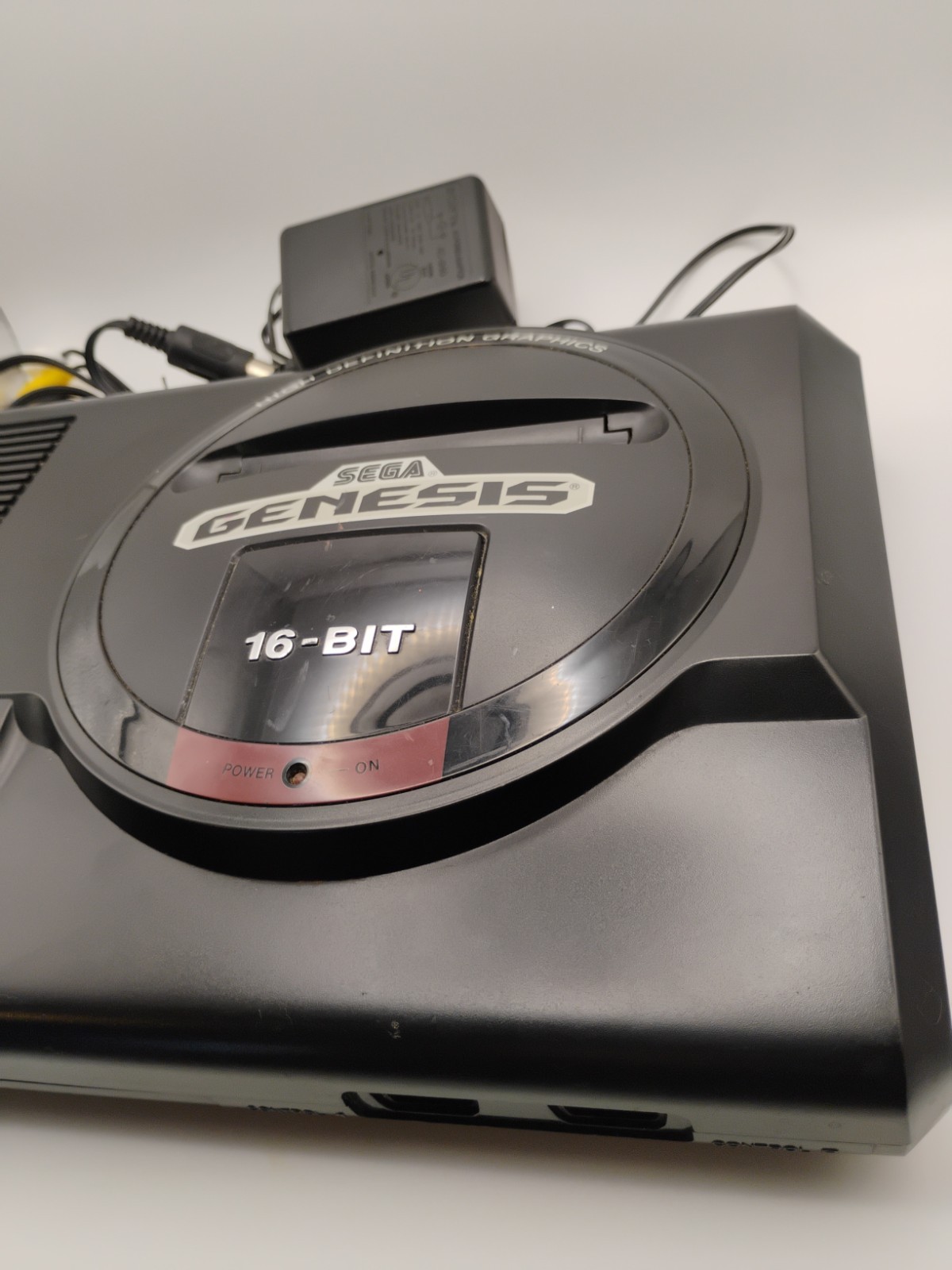 SEGA Genesis 16-Bit Black Console with Power Supply Tested Working