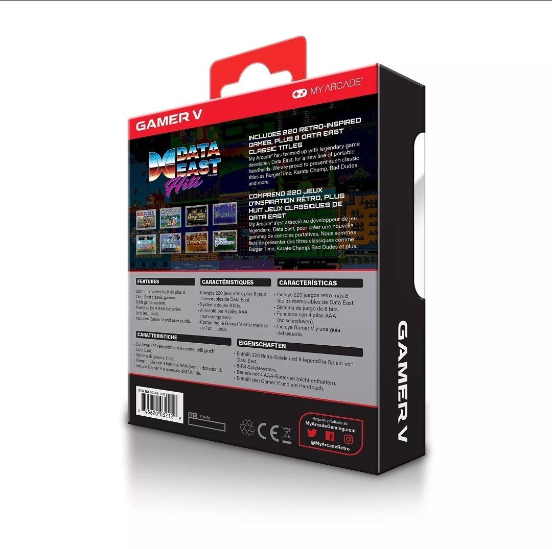 Data East Hits Arcade Gamer V – Handheld Gaming System – 220 Retro Style Games!