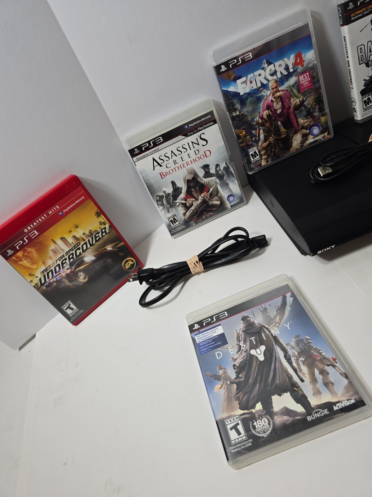 PlayStation 3 Super Slim 250GB Console 8 GAME MEGA BUNDLE! TESTED! SHIPS FREE🔥