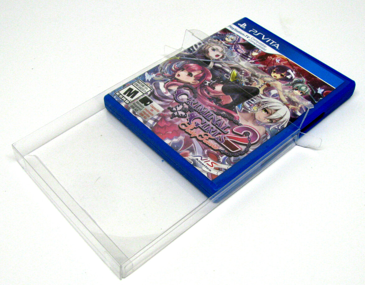 10x SONY PS VITA CIB GAME – CLEAR PLASTIC PROTECTIVE BOX PROTECTOR SLEEVE CASE