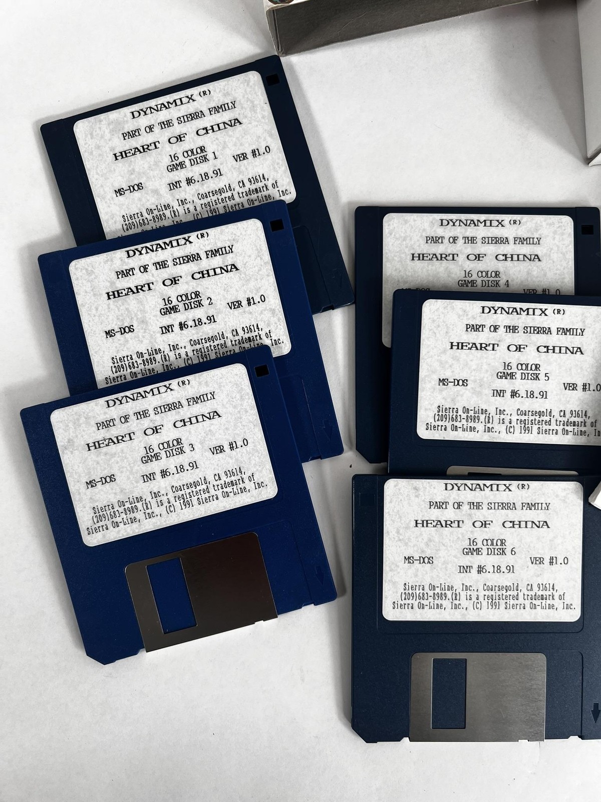Vintage Heart Of China PC MS-DOS 3.5″ Floppy Big Box Adventure Game Dynamix
