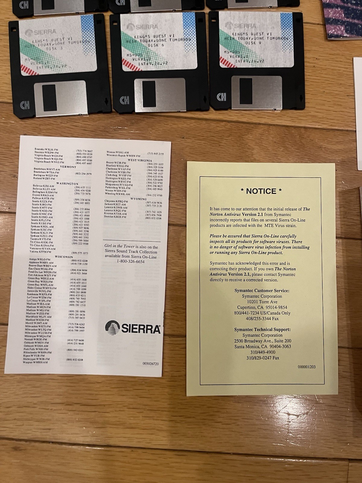King’s Quest VI: Heir today, gone tomorrow 3.5″ MS-DOS PC Game Rare Red Version