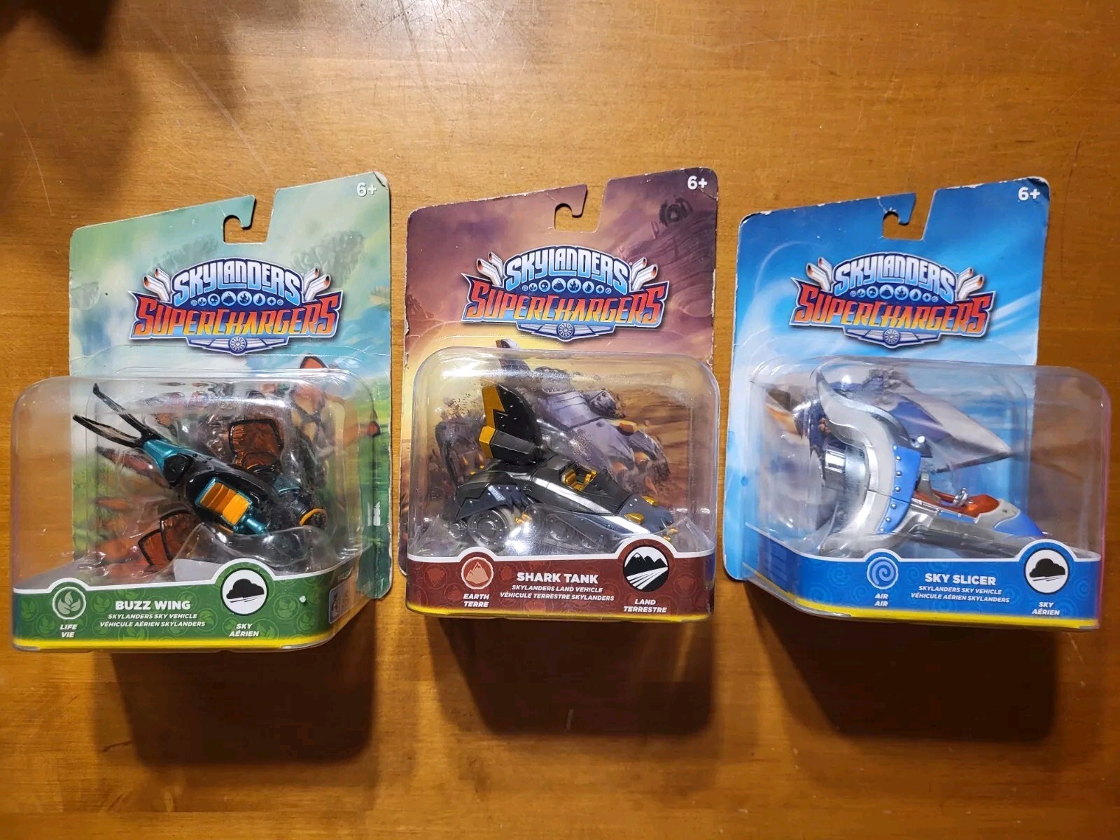 LOT 3 Skylanders Superchargers Shark Tank Sky Slicer Buzz Wing Vehicles READ