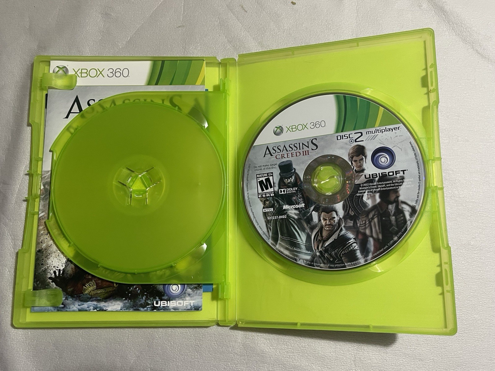 Assassin’s Creed III Xbox 360 Tested Complete CIB Manual Ubisoft AC3