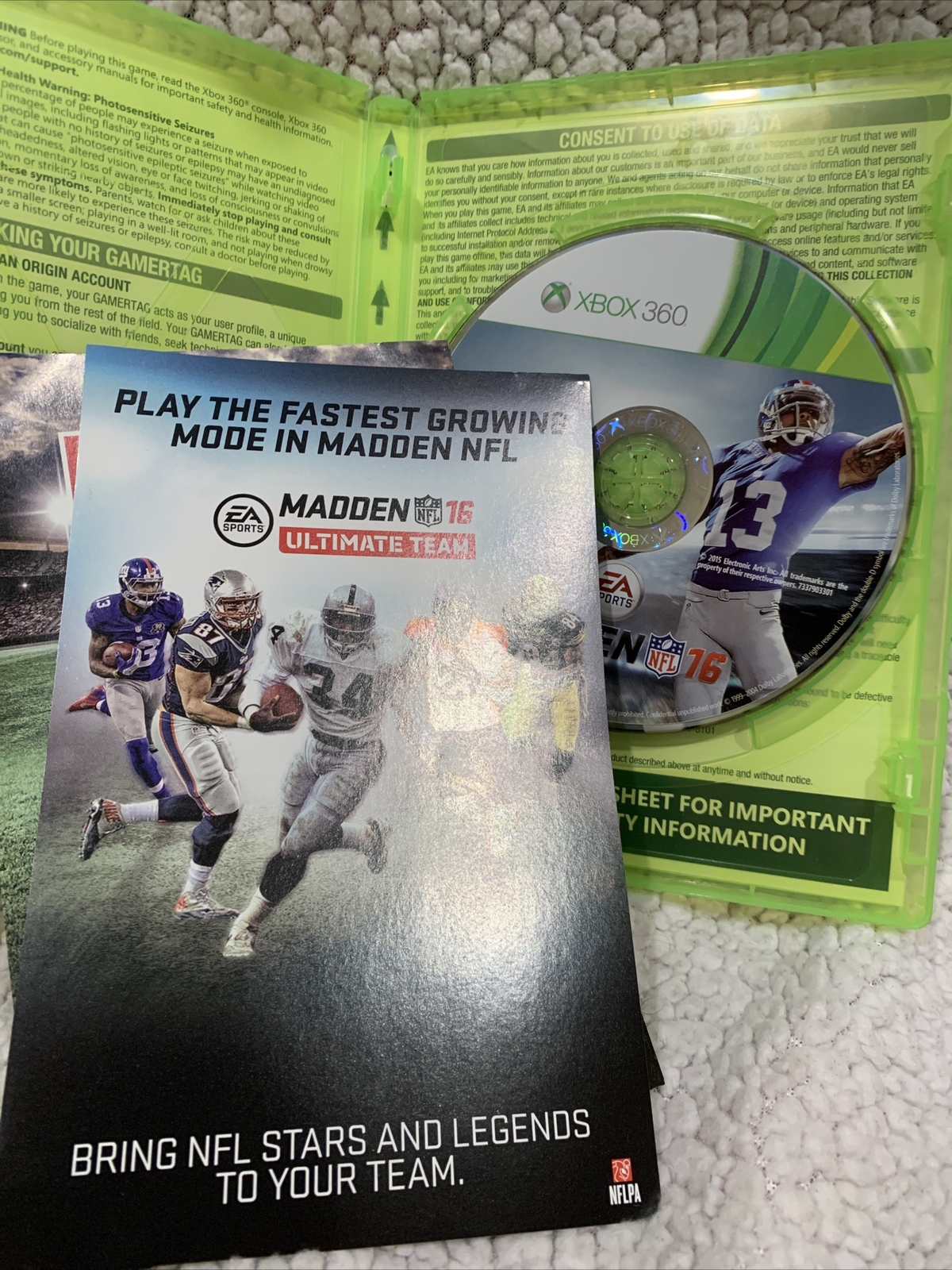 Madden NFL 16 – Xbox 360 Game – Better With Kinect Case, Game, Ads