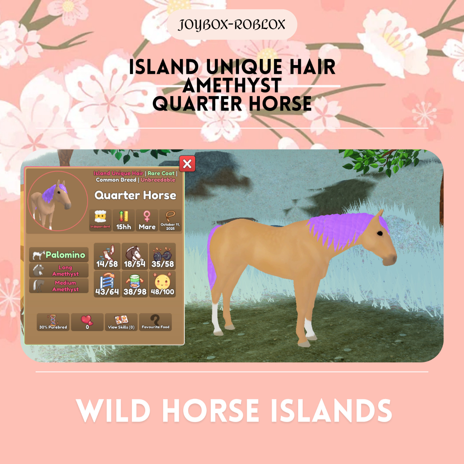 🐎 Wild Horse Islands 🐎 IUH Rare Coat Palomino Quarter Horse 🧡