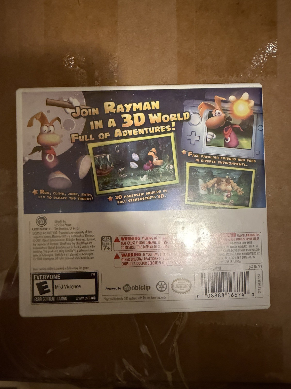 Rayman 3D (Nintendo 3DS, 2011) CIB Very Clean!