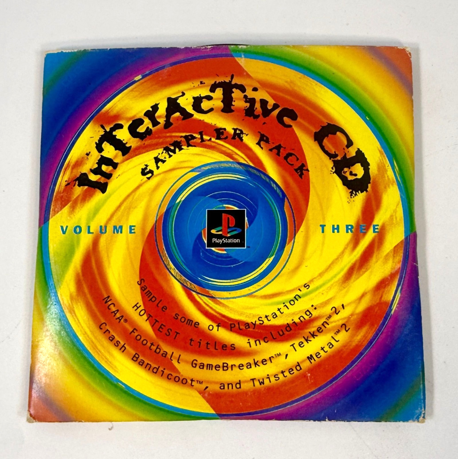 PS1 Interactive CD Sampler Pack Volume 3 2 Disc Lot w/ Sleeve PlayStation