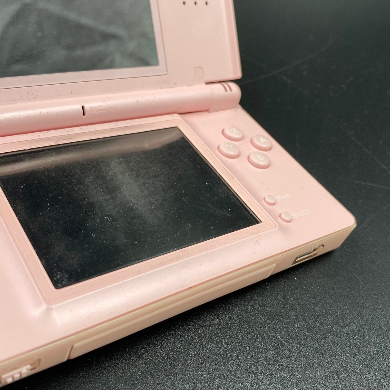 Nintendo DS Lite Handheld Console Pink USG-001 Gaming GBA Slot Broken Hinge