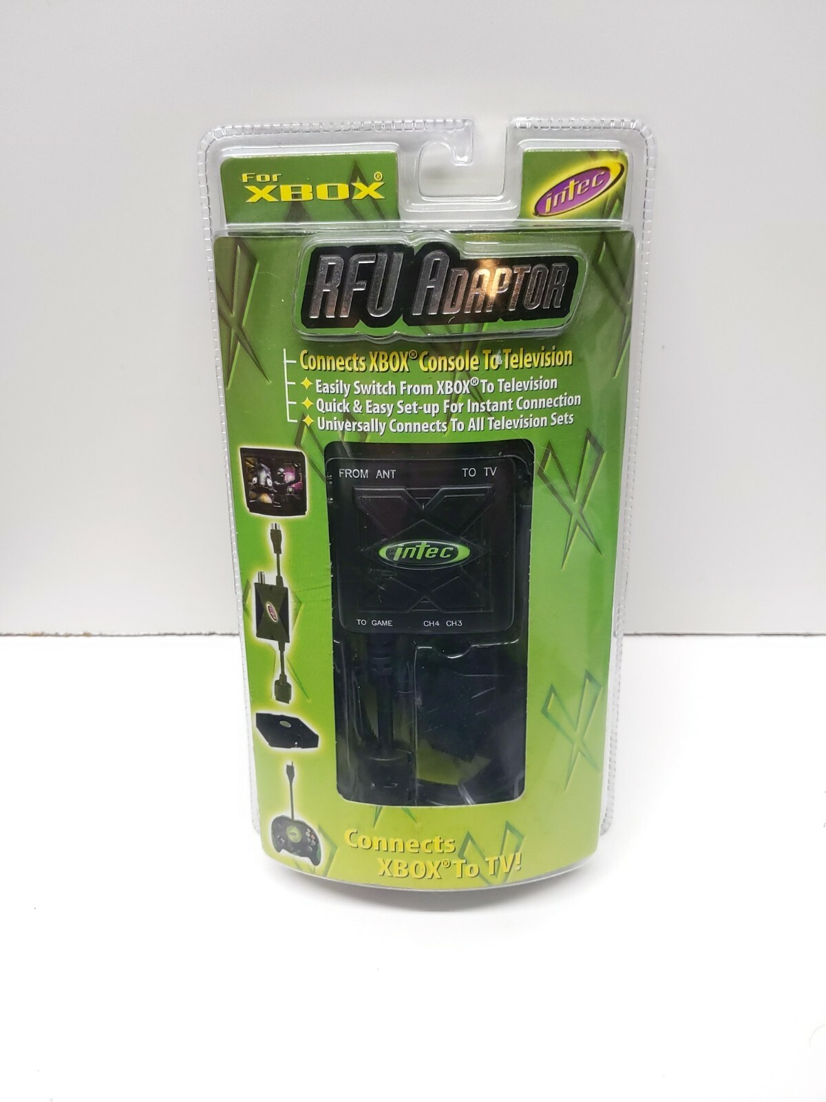 Intec RFU Adaptor for Xbox Connects Xbox to TV – New Old Stock – Never opened