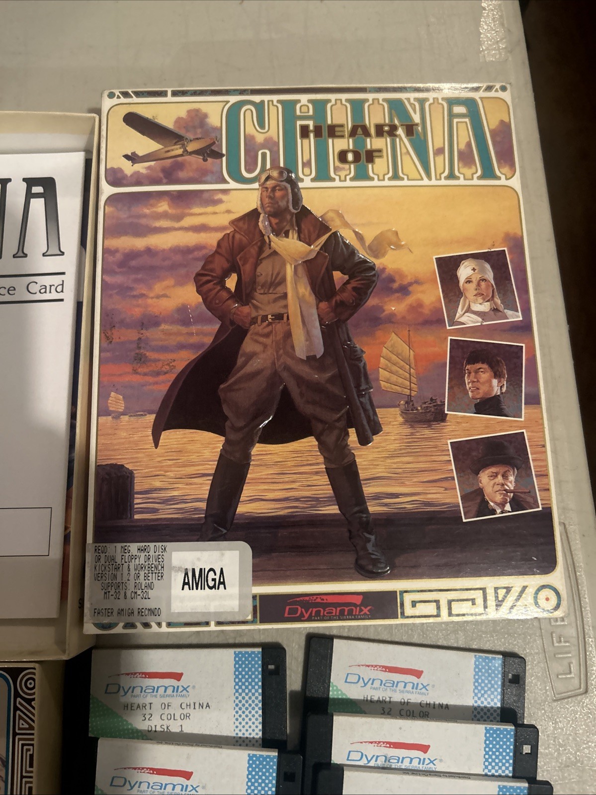 Heart Of China BIG BOX PC Amiga 3.5″ Floppy Big Box Adventure Game Dynamix CIB