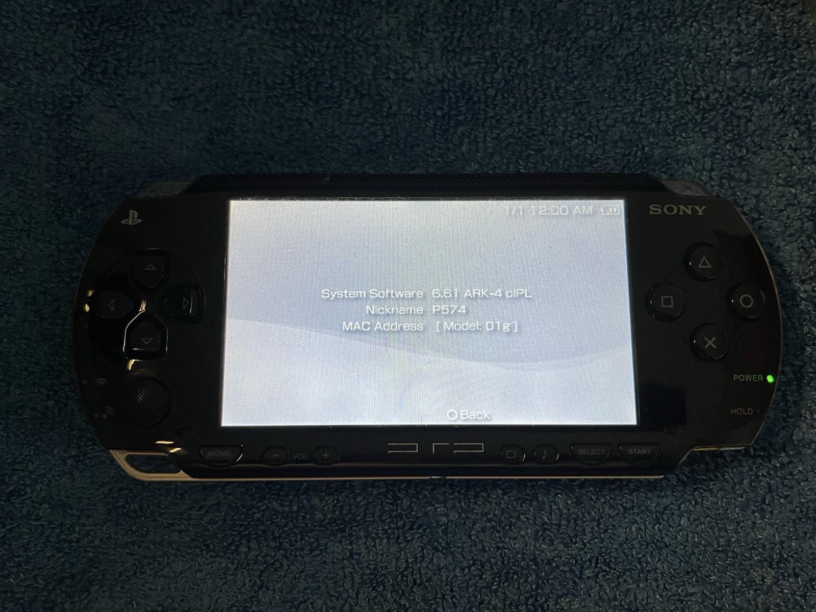 Sony PSP 1001 Black Handheld System with Charger & Battery, ARK-4! READ!!