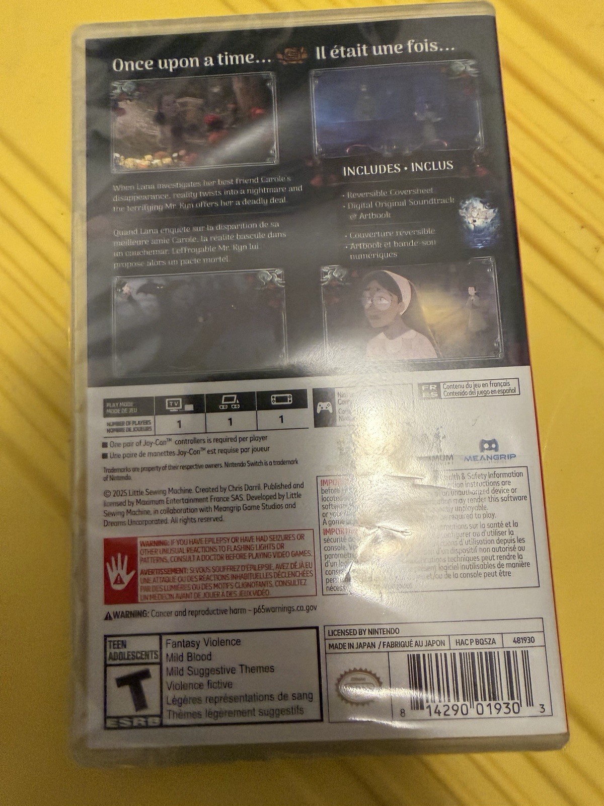 BYE SWEET CAROLE NINTENDO SWITCH US EDITION NEW FACTORY SEALED