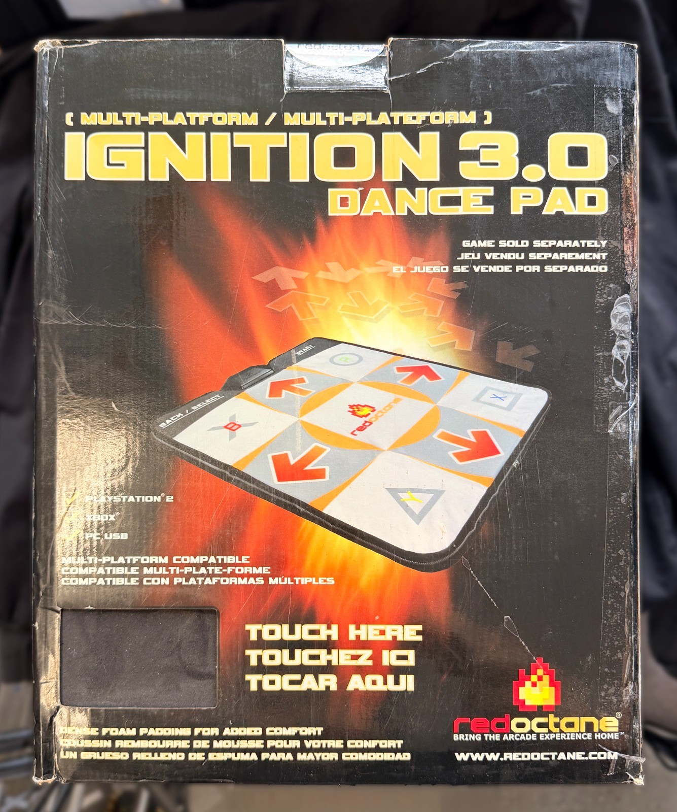 IGNITION 3.0 DANCE PAD Multi-Platform for Xbox PS2 PC Red Octane DDR (Open Box)