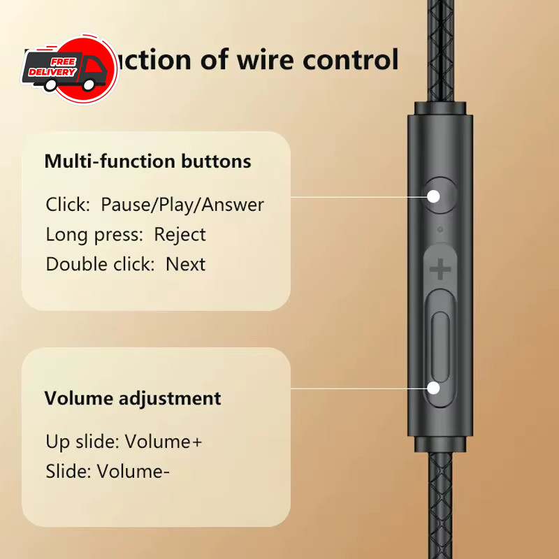 90° Jack Wired Gaming Headset With Mic Type-C 3.5mm For Samsung S24 S23 iPhone