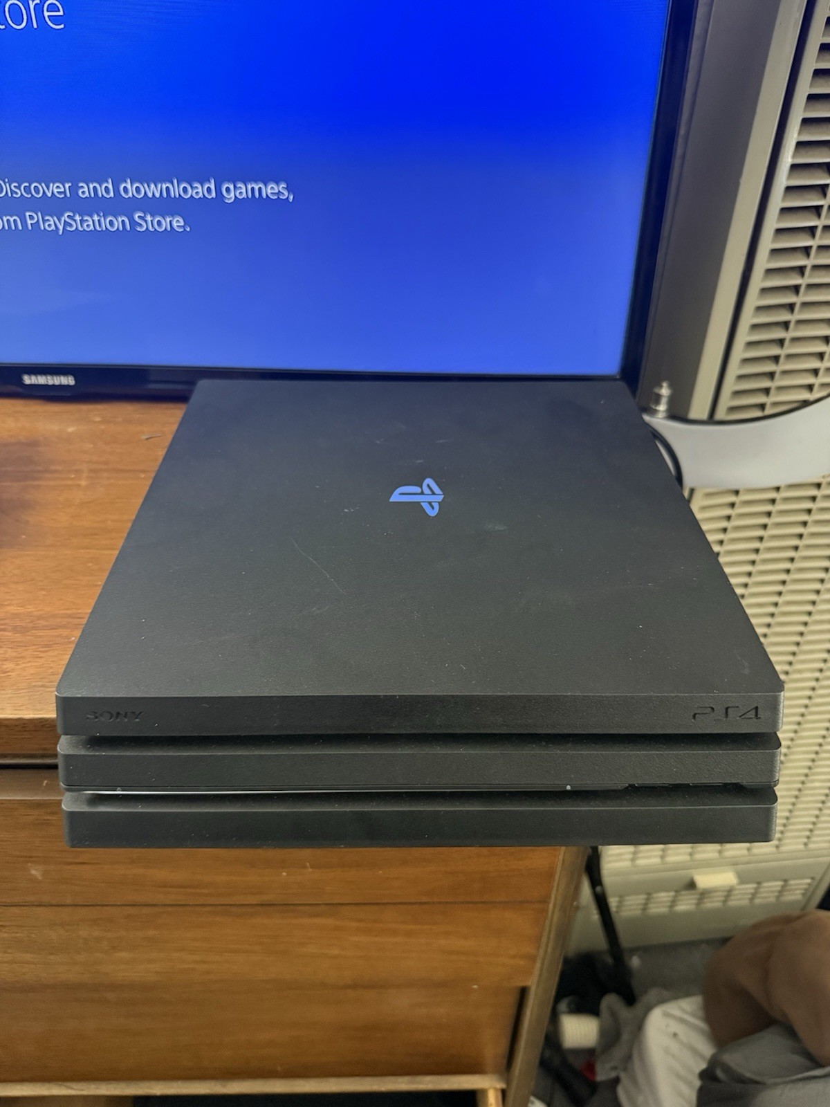 Sony PlayStation 4 Pro PS4 1TB Black Console w/Cables! w/Controller, Tested