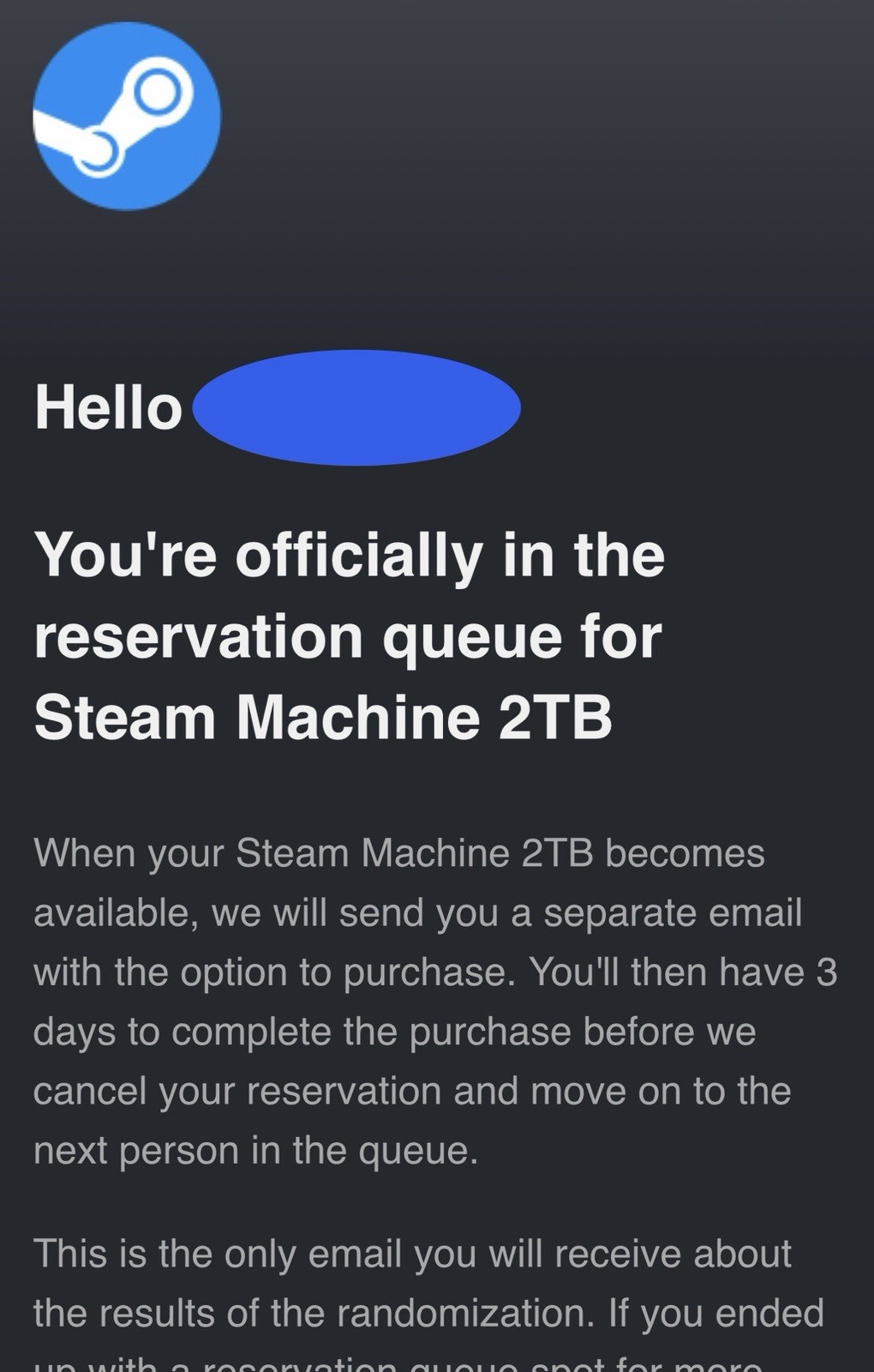 Steam Machine 2TB Console (2TB) Reservation