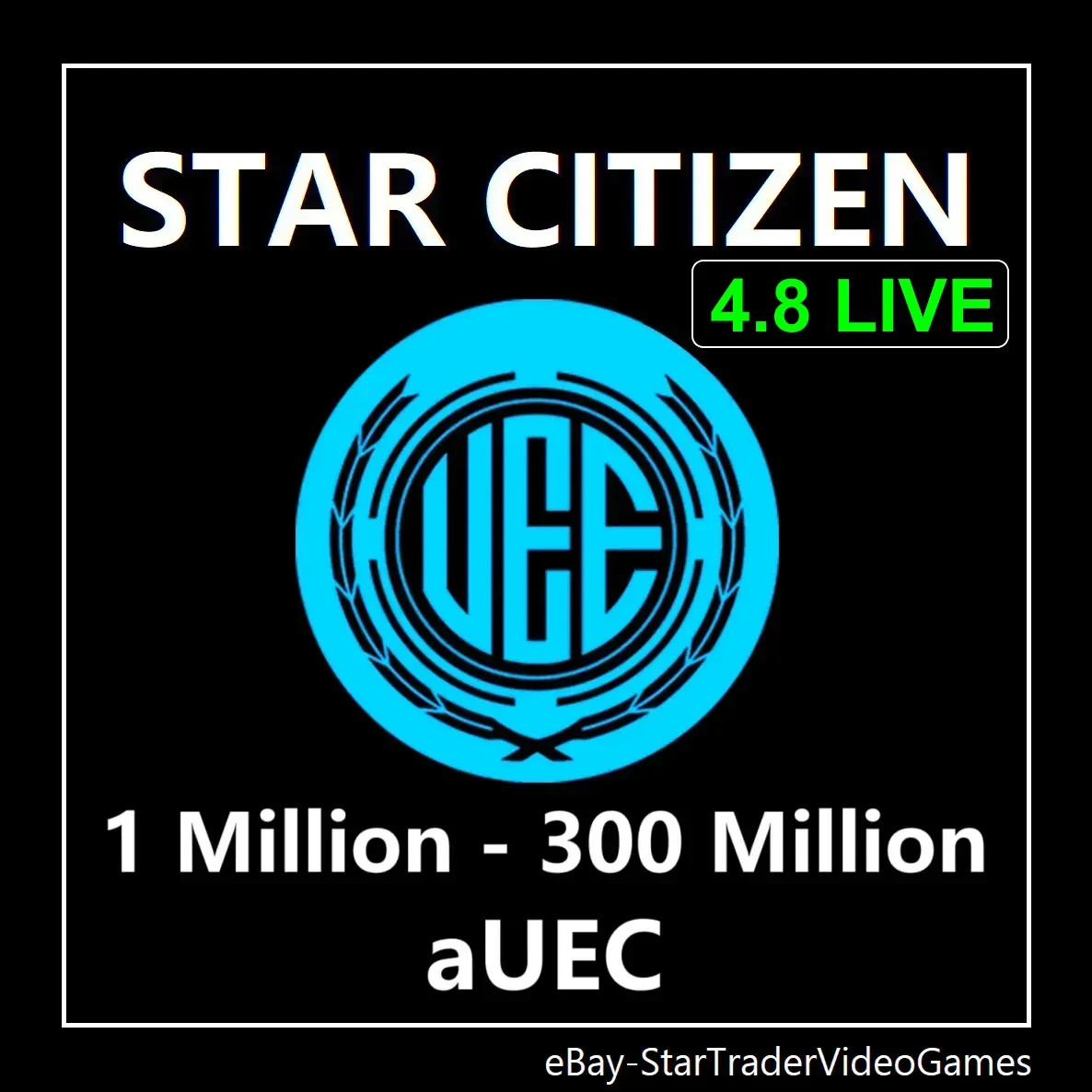 STAR CITIZEN aUEC – 1.000.000 – 300.000.000 aUEC (Alpha UEC) for 4.8 LIVE
