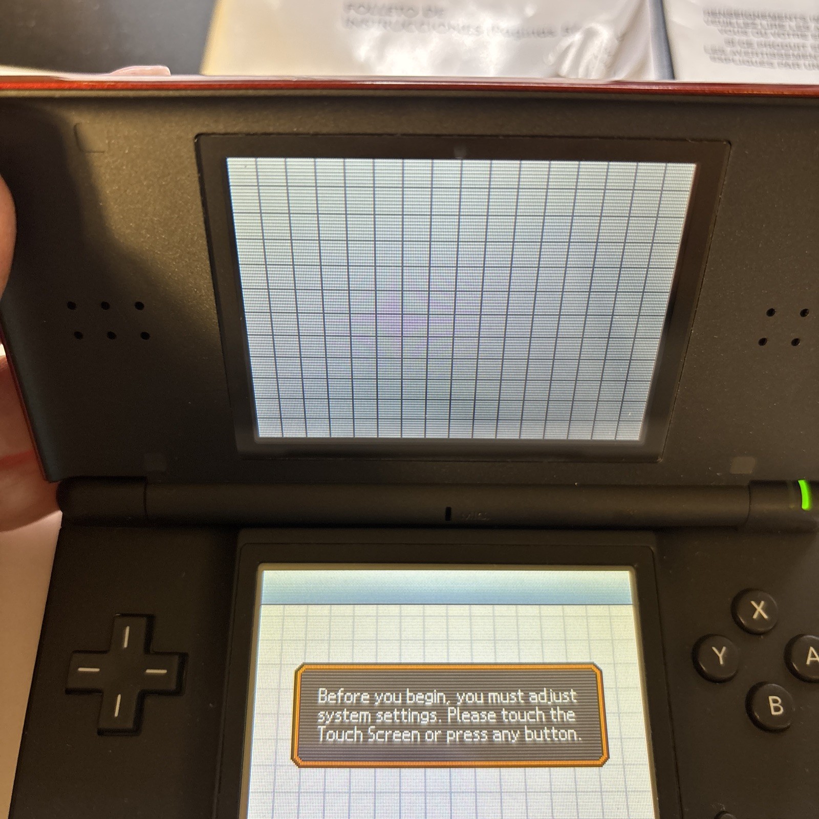 Red Nintendo DS Lite Console Tested Works W/ Nintendo Carrier & Mario Party Game