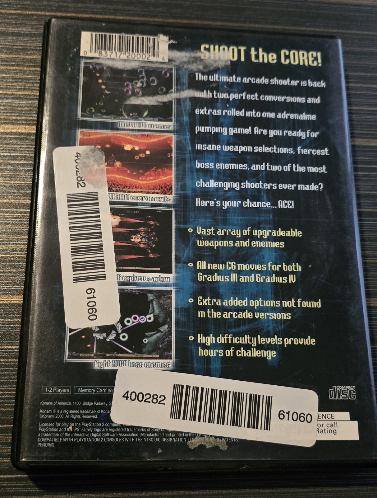Konami Gradius III and IV PS2 E NTSC-U/C 2000 Shooter Arcade Gradius Series
