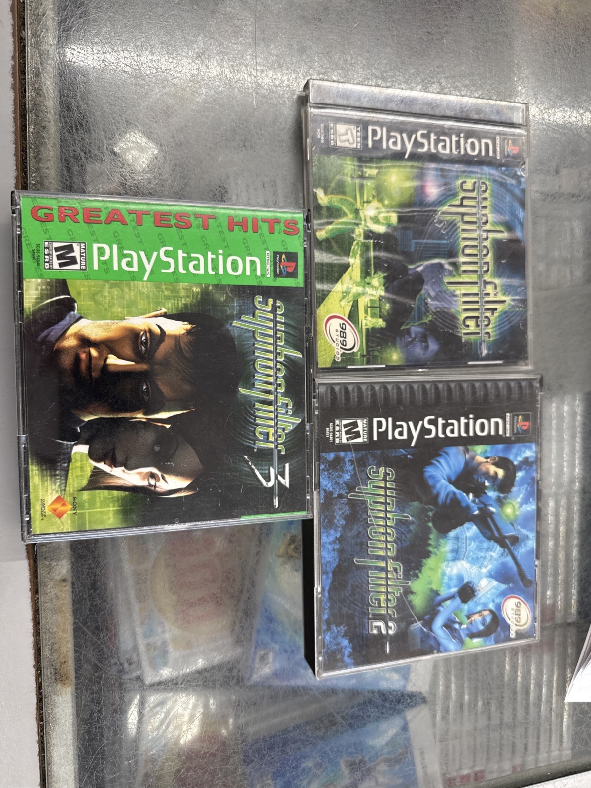 Syphon Filter 1 2 3 TRILOGY (Sony PlayStation 1 PS1) TESTED!