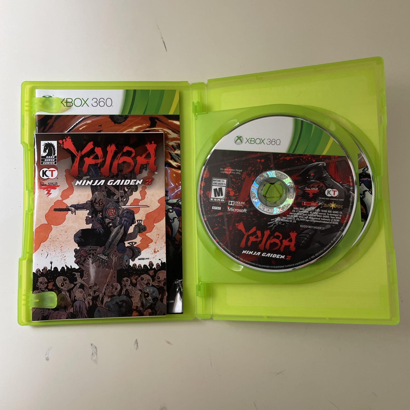 Yaiba: Ninja Gaiden Z (Xbox 360, 2014) Complete CIB w/ Comic & Soundtrack